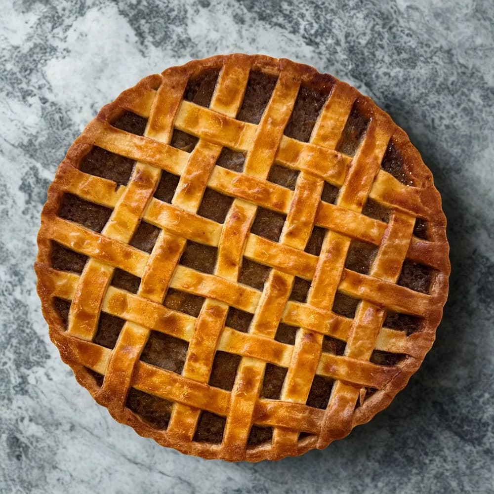 Lattice topped apple pie
