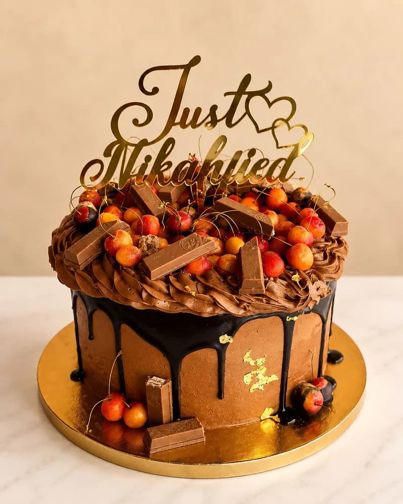 Chocolate celebration cake for a nikah